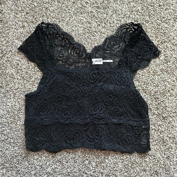 Free People Intimately black lace bralette size XS - Picture 2 of 8